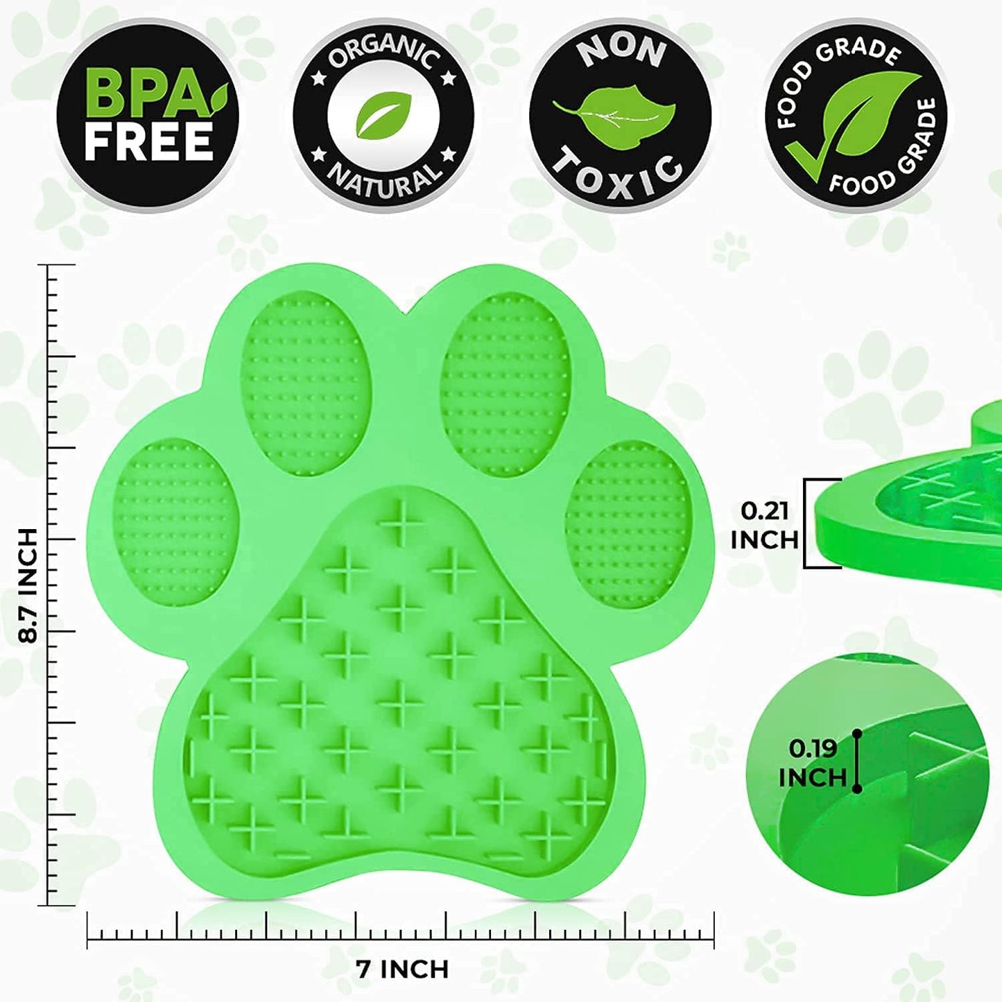 Superfunstuffs Dog Nail Clippers - Dog and Cat Pet Nail Trimmers with Nail File | Grooming Tool for Pets with Lick Mat - Professional Nail Clippers for Small Medium Large Breeds, Green